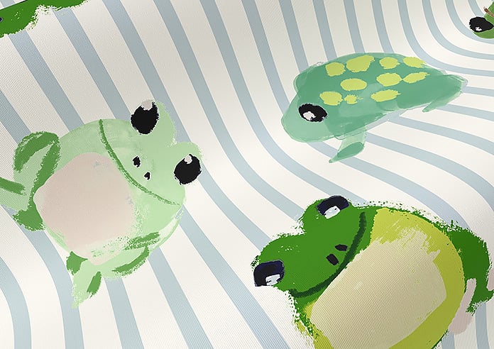 Wee Blue Bell Little Frogs, Pond - Roller Blind - Image 4